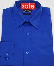 Premier PR200 Poplin Shirt Long Sleeve For Men Royal Blue 14.5 to 18.5 Neck