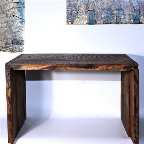 Japanese antique wooden low - wooden,
