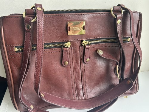 Modalu handbag brown zips - modalu,