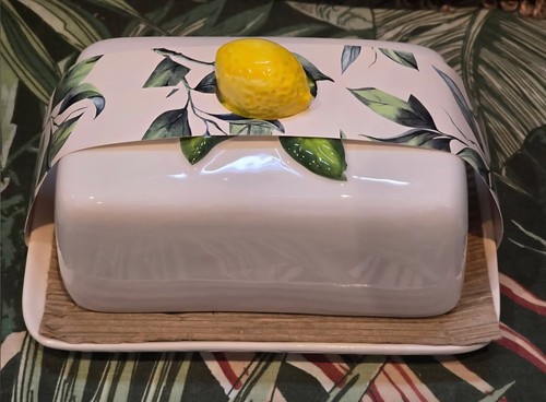 Lemon butter dish with lid - dish,