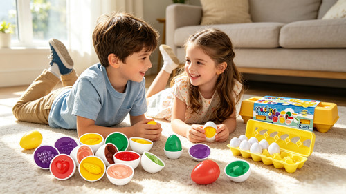 Matching eggs toy set - set,