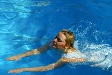 35mm slide woman in swimimg - woman,
