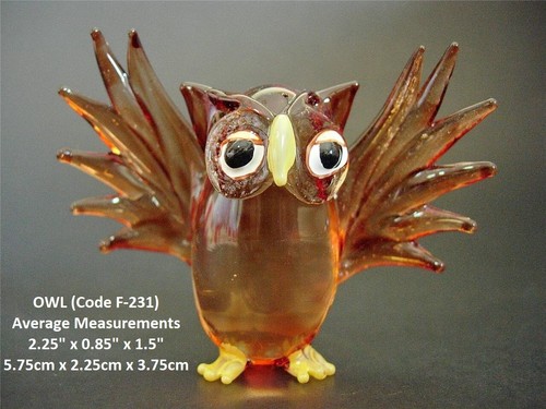 Glass owl brown bird - owl,