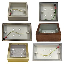 G&H Surface Mounted Pattress Boxes Single & Double 30mm & 45mm Deep