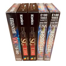 5 x Blank VHS E-180 3 Hour
