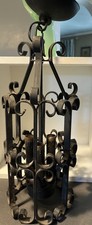 Pendant lamp 3 candle Antique Gothic Chandelier Medieval Wrought Iron Light