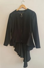 Zara Black Fitted Zip Front