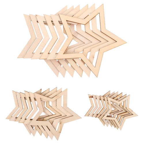 Pcs star shaped - shaped, wooden