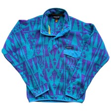 PATAGONIA Aztec Indian Synchilla Snap T Pullover Fleece Sweater XS