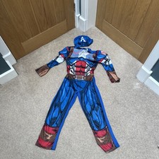 Marvel Avengers Captain America Dress Up Costume Age 7-8 Yrs cosplay