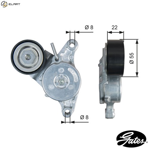 Belt tensioner vribbed - belt,