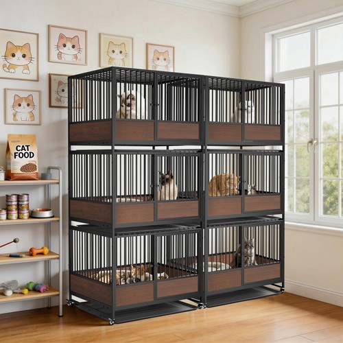 Stackable cat cage indoor - cat,