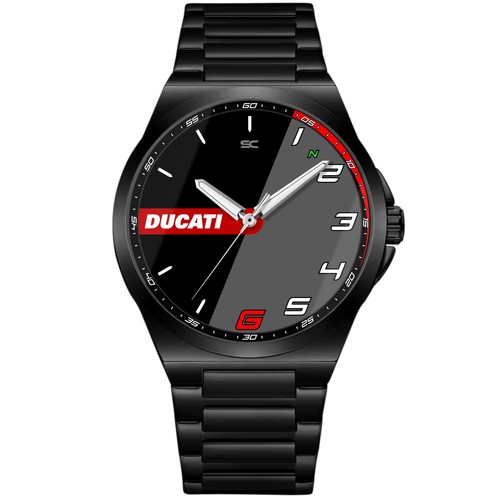 Black steel wrist watch - wrist,
