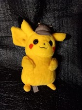 Pokemon Detective Pikachu Soft Plush Toy 15" Large Teddy Official Hat Xmas Gift 