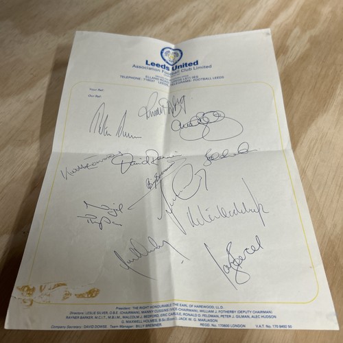 Leeds united team signatures - leeds,
