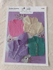 Baby/childs Cardigans Pattern, 16-26" Fishermans Rib, DK. COPY 