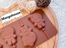Silicone couple lollipop mould - silicone,