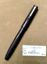 Vintage Osmiroid 65 Fountain pen, slate blue, chrome trim, England