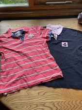 Toggi & Rydale Ladies Polo Shirts Pink And Navy Size Uk 12