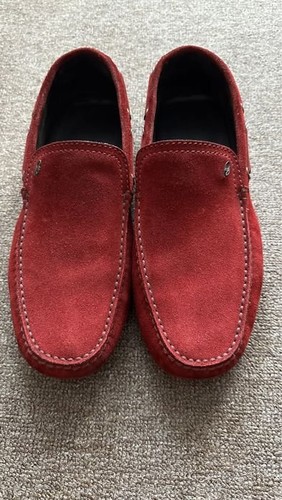 Men brioni loafers red - brioni, suede