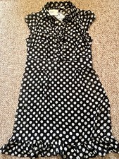 Pepperberry summer dress, black & white polka dots, size 14 RC, new with tags