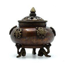 Brass Tibetan Incense Burner -