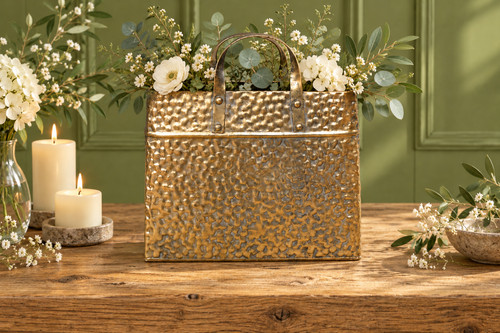 Hammered gold metal - hammered,