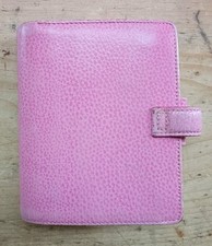 Filofax pocket planner organiser pink Finsbury leather.