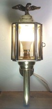Antique Brass Wall Lamp With Eagle Finial