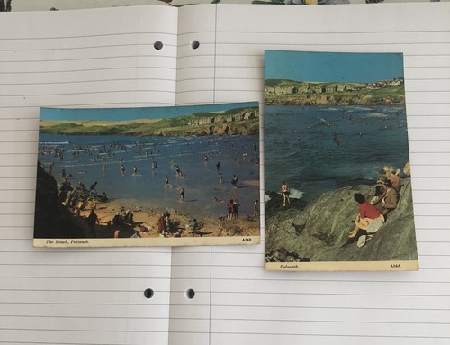 Vintage polzeath postcards - postcards, x2
