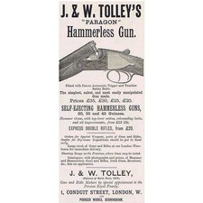 J&W Tolley Hammerless Gun -