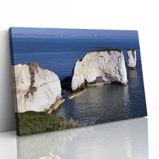 Old Harry Rocks Bournemouth Canvas Framed Print Picture Wall Art