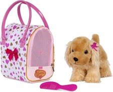 Pucci Pups – Plush Puppy – Dog Carrier – Toy Cocker Spaniel – Pink & Go