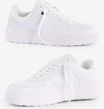 Mens & Ladies 100% White Trainers Size 6 to 10 UK  - SPORT & LEISURE PUMPS
