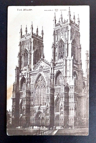 York minster vintage postcard - vintage,