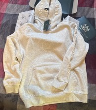 BNWT Holland Cooper London Crest Hoodie Ice Grey One Size (S - XL) 100% Genuine 