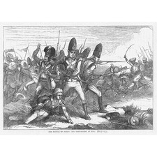 INDIA The Battle of Arras; Grenadiers at Bay - Antique Print 1890