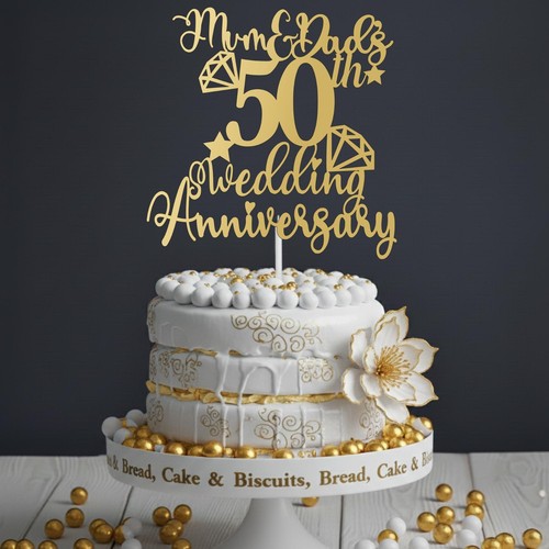 Custom anniversary cake topper - cake,