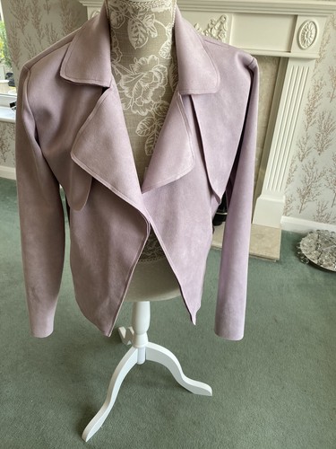 Ladies lilac faux - , suede