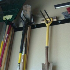 2X Anti-Drop Garden Tool Rack Holder Garage Shed Wall Mounted Storage Organiser