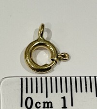 9ct Gold Heavy 7mm Yellow Bolt Ring Clasp With Closed Ring