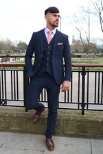 Men's Navy Blue Three Piece