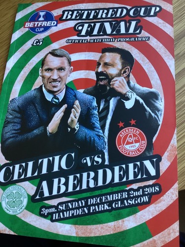 Football programme betfred - programme, cup