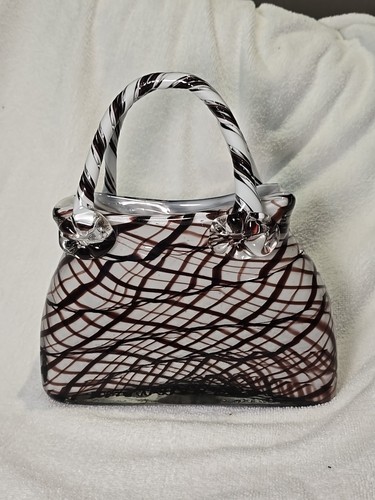 Laguna art glass handbag vase - glass,