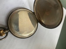 Solid silver hunter  pocket watch
