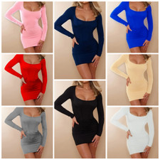 WOMEN'S DRESS LONG SLEEVE BODYCON MINI DRESS SUMMER PENCIL DRESSES TIGHT DRESS