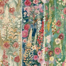 Delphinium Wallpaper Painted Floral Design Textured Paste The Wall Vinyl