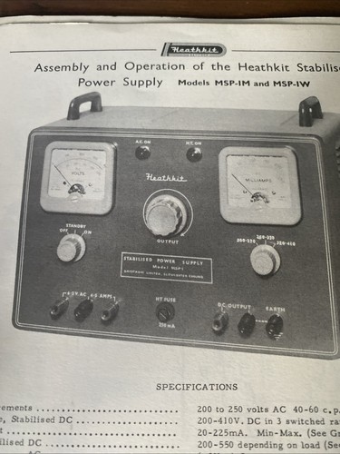 Stabilised power supply msp - supply, msp-im