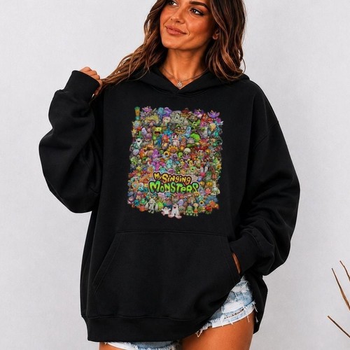 Monster medley graphic hoodie - medley,