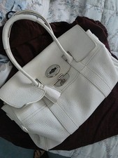 Mulberry Shoulder Bag Leather White Bays Water